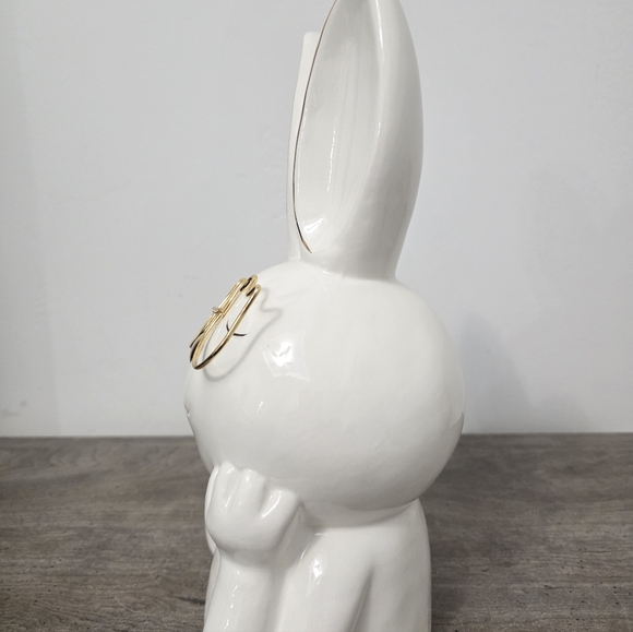 New Easter Bunny Rabbit With Glasses Ceramic Bust Easter Decor 2026 - Picture 6 of 6